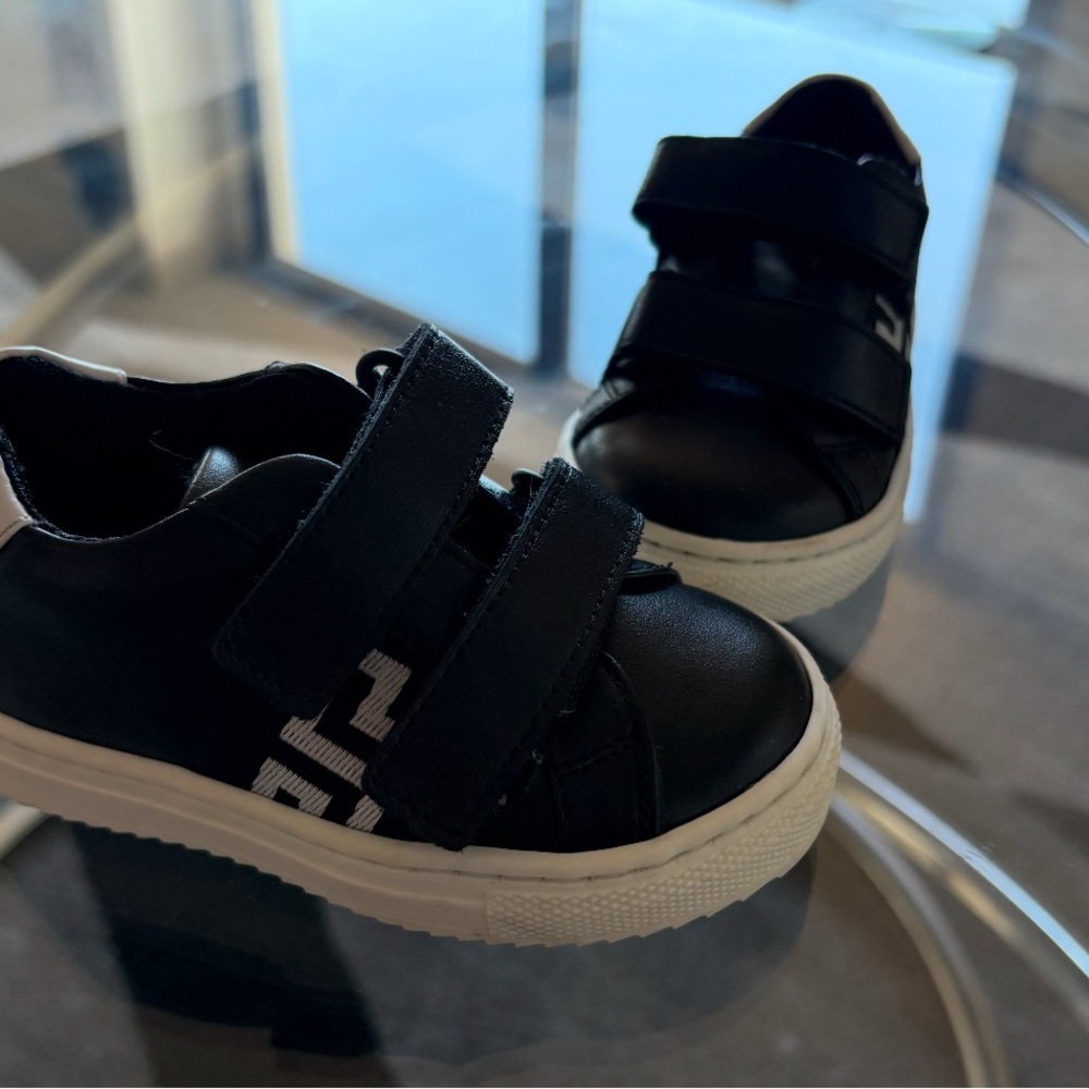 Versace Kids Black Sneakers with Velcro Straps- Size 20